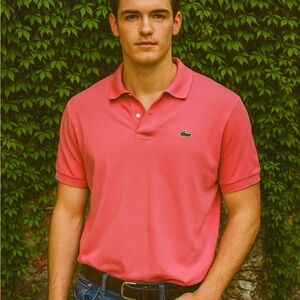 LACOSTE Melon Pique Polo, 7/XXL